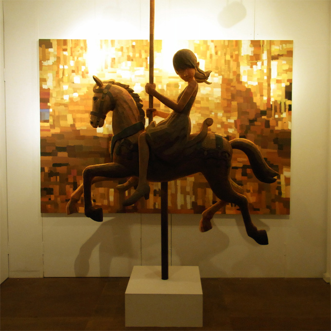 ''loop'', 2010, panting, polystyrene based sculpture