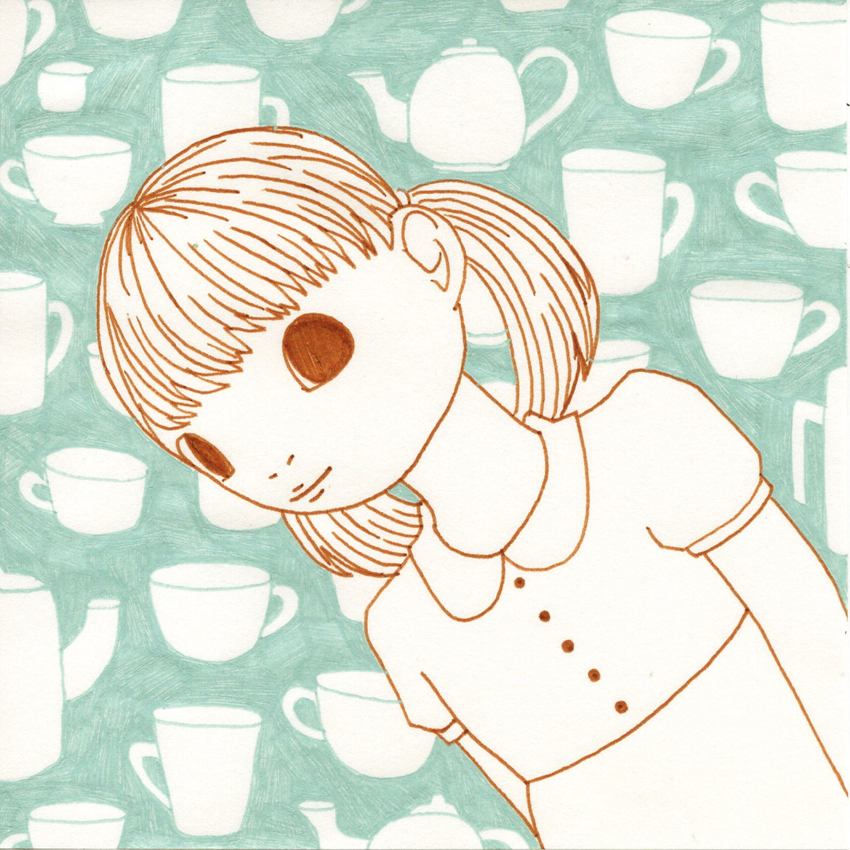 cute anime cup of tea Stock Illustration | Adobe Stock